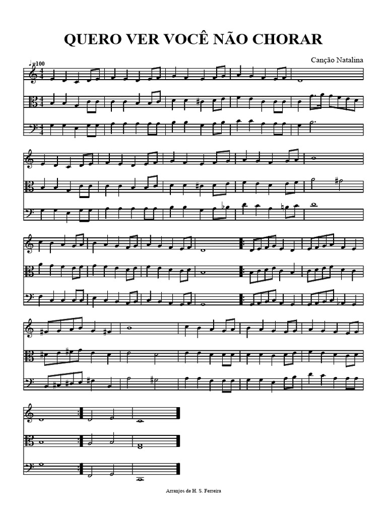 QUERO VER VOCÊ NÃO CHORAR GRADE | PDF