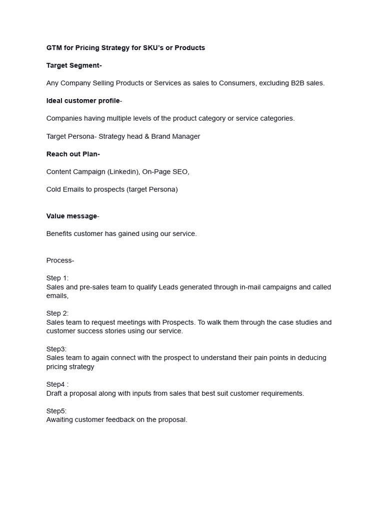 GTM Strategy | PDF