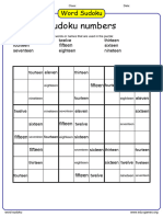 Word - Sudoku - Sudoku Numbers