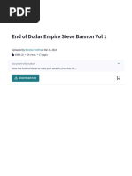 End of Dollar Empire Steve Bannon Vol 1 - PDF - Federal Reserve - Troubled Asset Relief Program