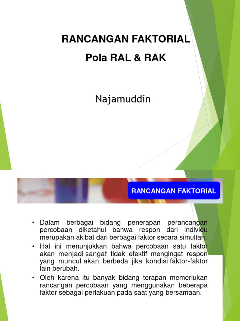 Perbandingan Rancangan Faktorial RAL dan RAK | PDF | Sains & Matematika