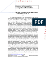 Klein, Melanie - La importancia de la formación de símbolos en el desarrollo del yo