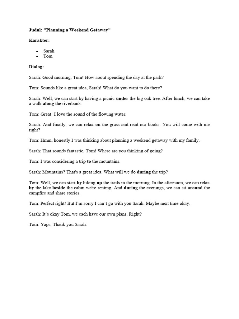 Weekend Getaway Planning Ideas | PDF | Poetry