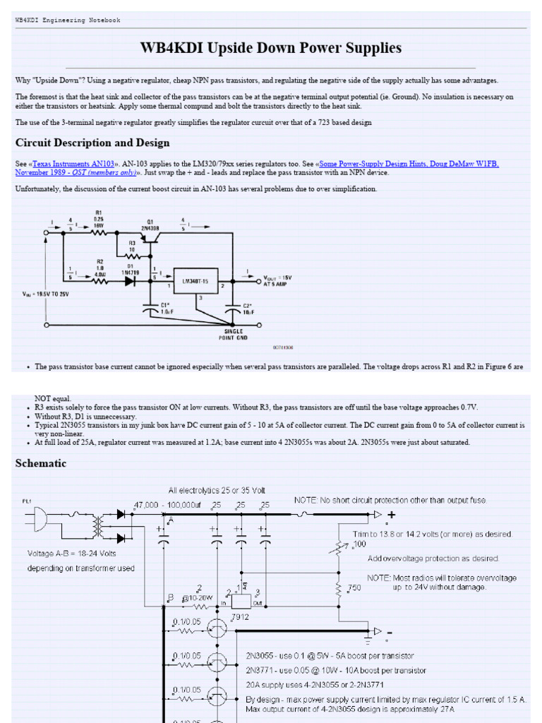 Upside Down Power Supply Design | PDF | Bipolar Junction Transistor ...
