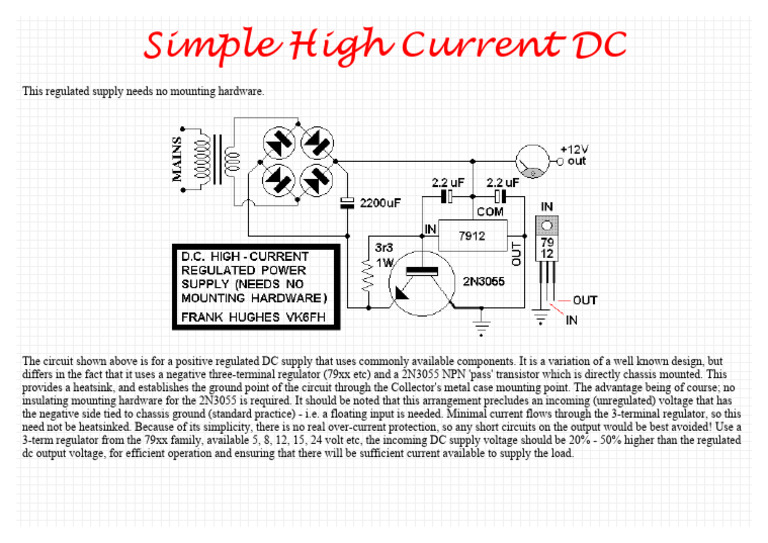 Simple High Current DC by Frank V Hughes | PDF