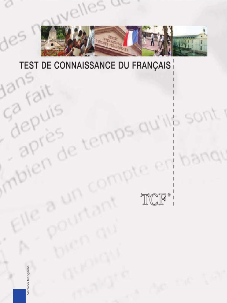 Test de Connaissance Du Français - TCF | PDF