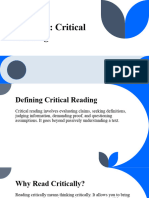 Lesson 1 Critical Reading