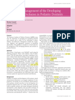 Guideline on Management of the Developing Dentition - AAPD