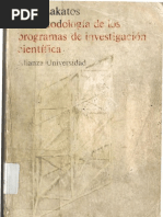 Imre Lakatos - La Metodologia de Los Programas de Investigacion Cientifica