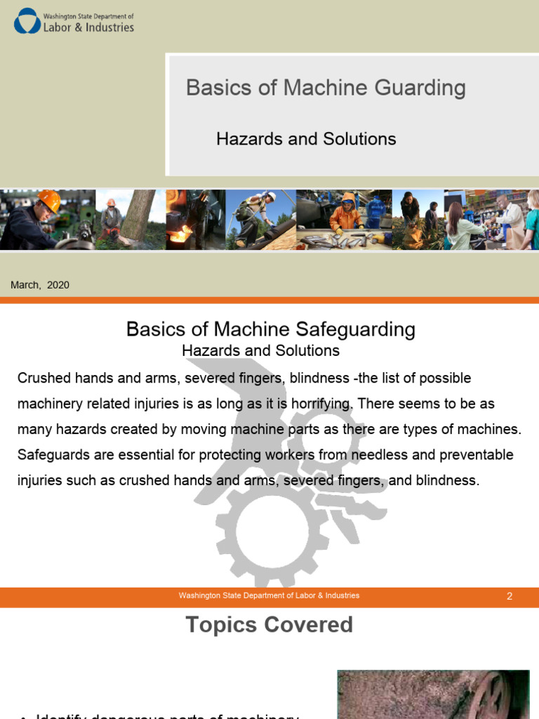 Machine Safeguarding Genrqts | PDF | Machines | Occupational Safety And ...