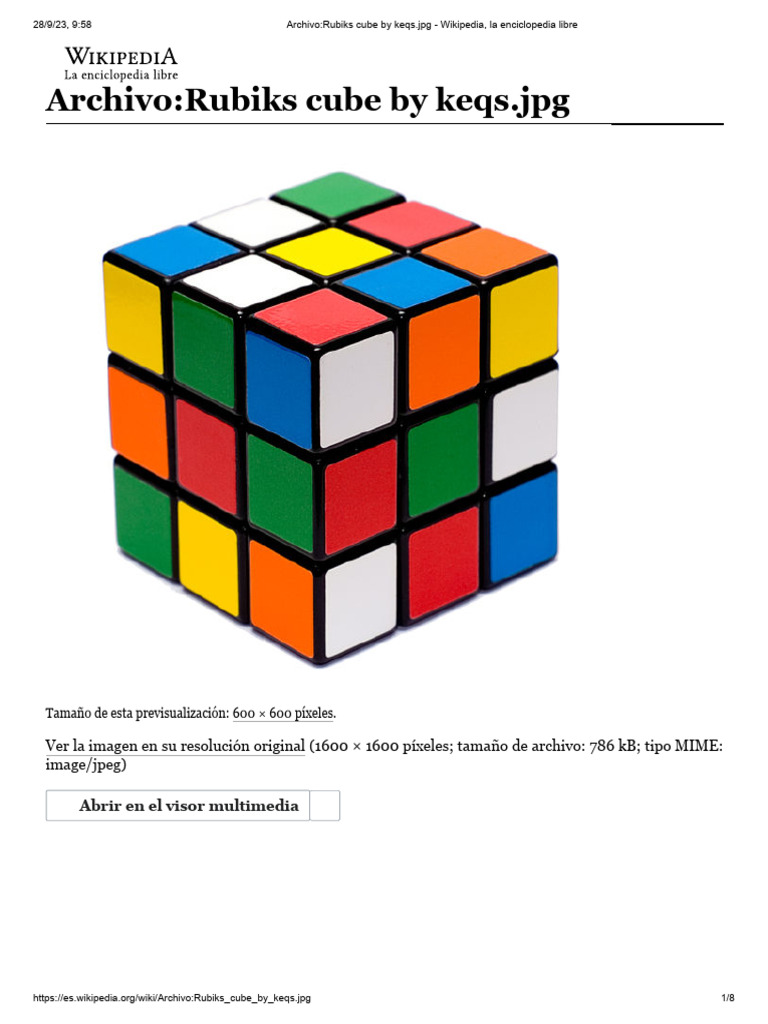 Archivo - Rubiks Cube by Keqs - JPG - Wikipedia, La Enciclopedia Libre ...