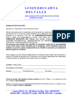 Carta Becas para Empresas