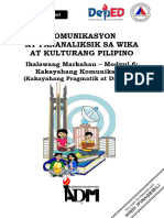 Filipino11 - q2 - Mod6 - Kakayahang Pragmatik at Diskorsal - v4 1 16