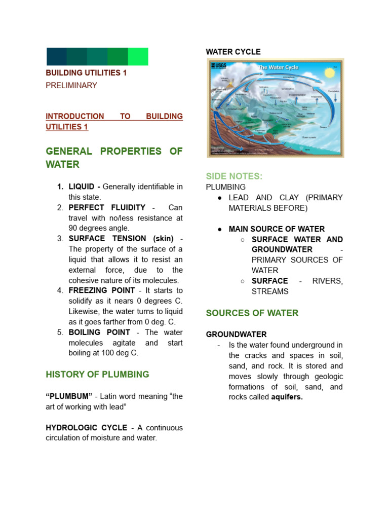 Building Utilities 1 - Prelims | PDF | Plumbing | Tap (Valve)