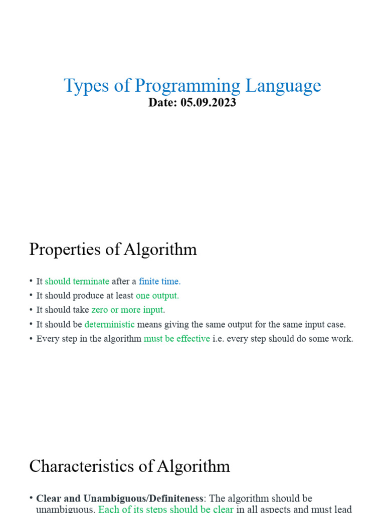 Types of Programming Language | PDF | Programming | Computer Program