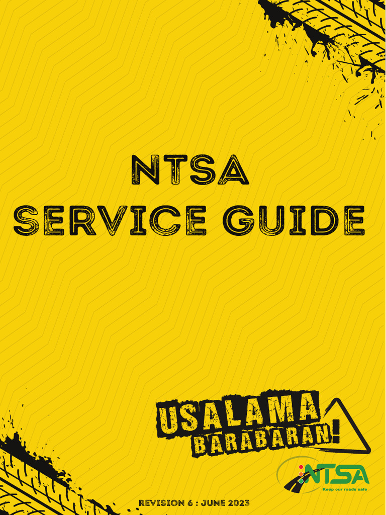Ntsa Service Charter 2023 Pdf Driver S License Vehicle