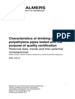 Characteristics of Drinking Water Polyethylene Pipes Tested With The Purpose of Quality Certification