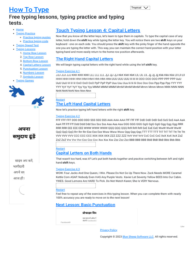 TOUCH TYPING LESSON 4 CAPITAL LETTERS intelligence overview