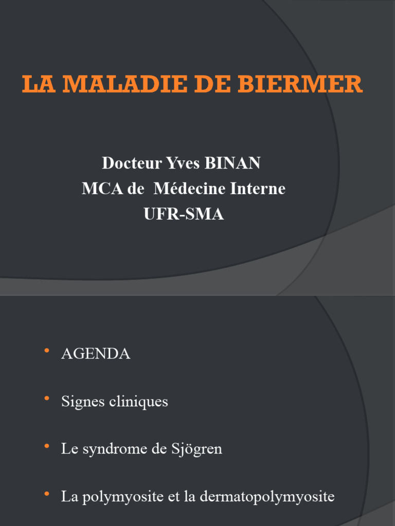 La Maladie de Biermer PDF Spécialités médicales Tissu biologique — free download