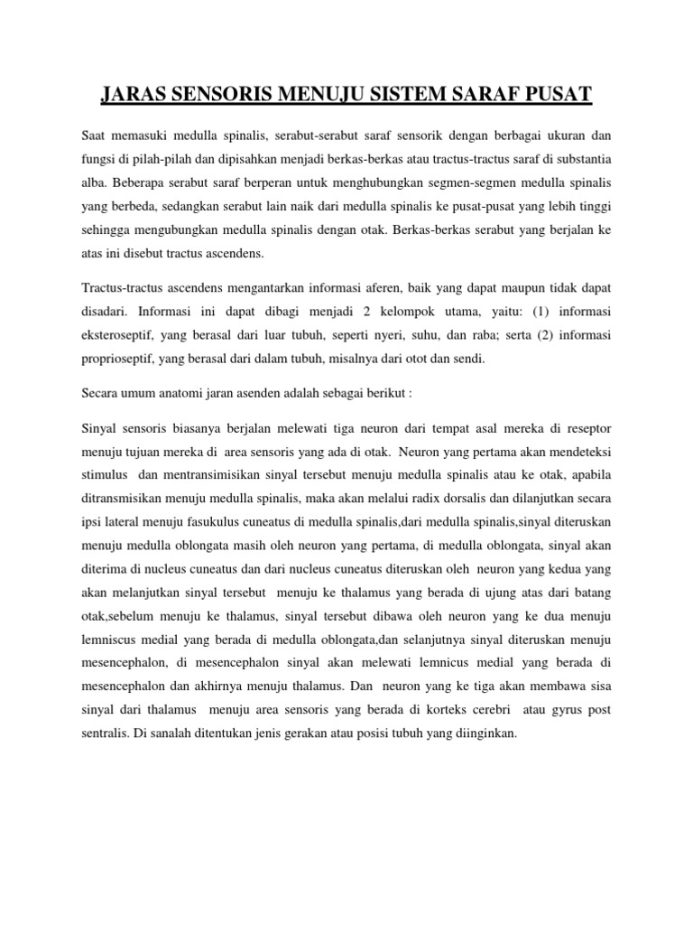 Jaras Sensoris | PDF | Pengembangan Diri | Sains & Matematika