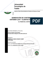 Universidad Tecnológica de Puebla: Generación de Contenidos para Obtener Leat / Clientes Potenciales