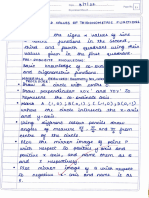 Signs and Values of Trigonometric Functions