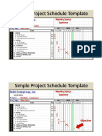 Simple Project Schedule Template