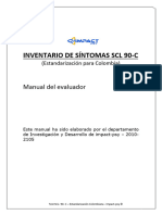 Inventario de Síntomas SCL 90-C: Manual Del Evaluador