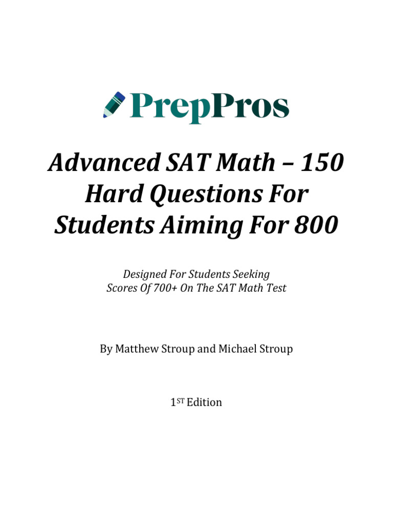 Advanced Sat Math Questions Pdf