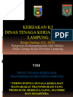 Kebijakan K3 Disnaker Provinsi Lampung (Risma)