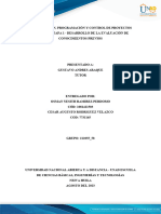 Etapa 1 - Desarrollo de la Evaluación de conocimientos previos