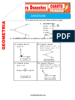 Fichas de Los Angulos para Cuarto de Primaria