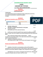 PHYSICS Answer Key - English Medium SSLC EXAMINATION March 2019 by Arun Sir CHSS Adakkakundu