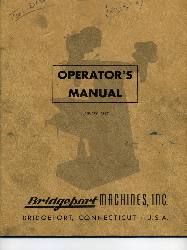 Bridgeport Operators Manual 1957 PDF