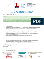 CAE Writing Review