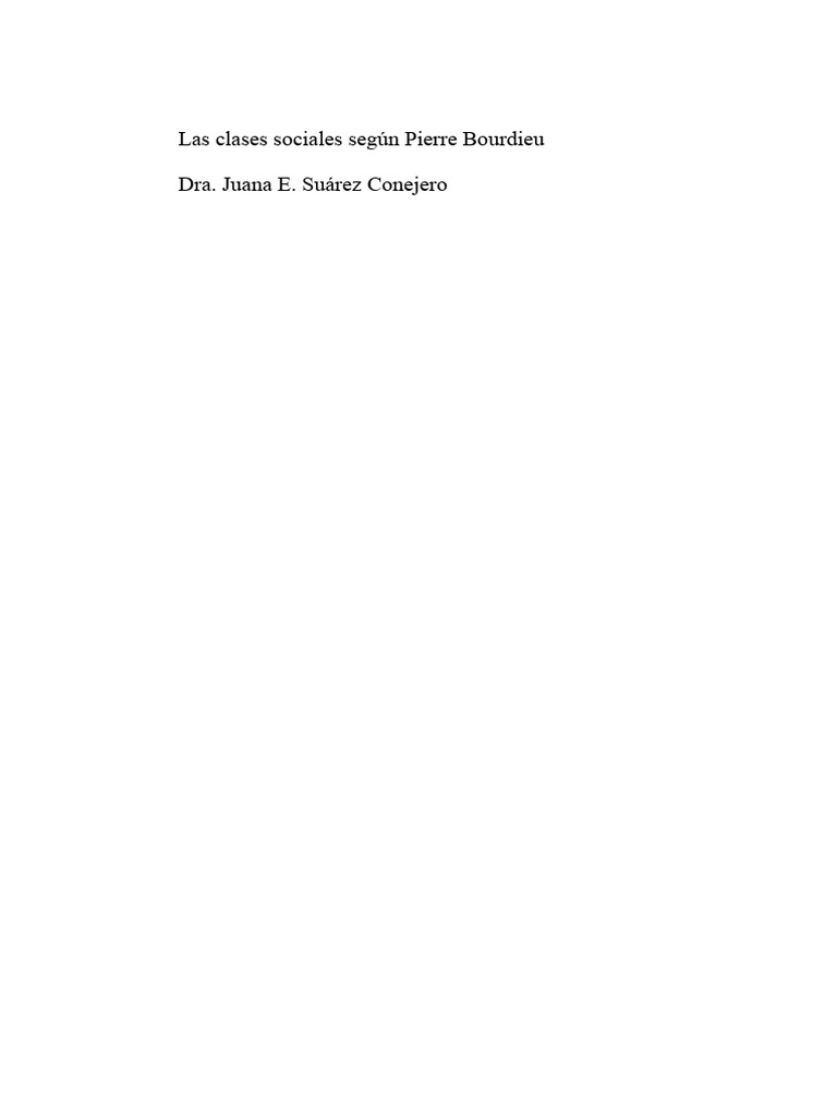 Clases sociales segun bourdieu pdf