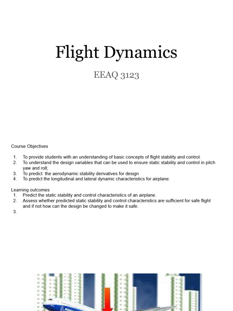 Flight Dynamics Notes Pdf Lift Force Airfoil