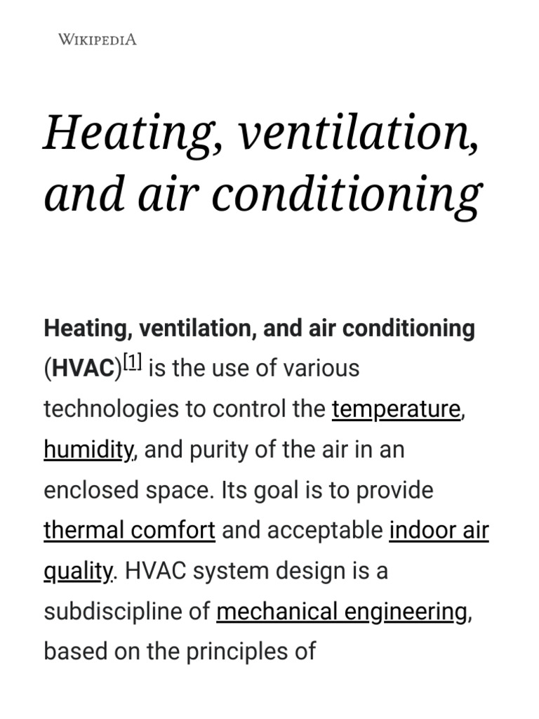 HVAC Systems: Design and Functionality | PDF | Air Conditioning | Heat ...