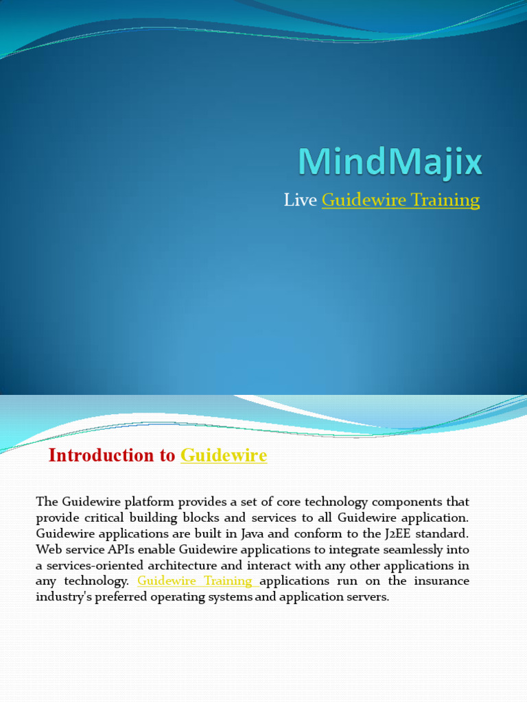 Guidewire Training PDF