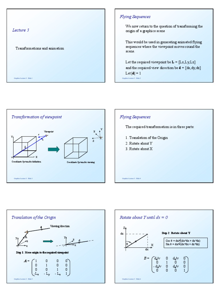 Graphics Slides 03 | PDF | Euclidean Vector | Mathematical Objects
