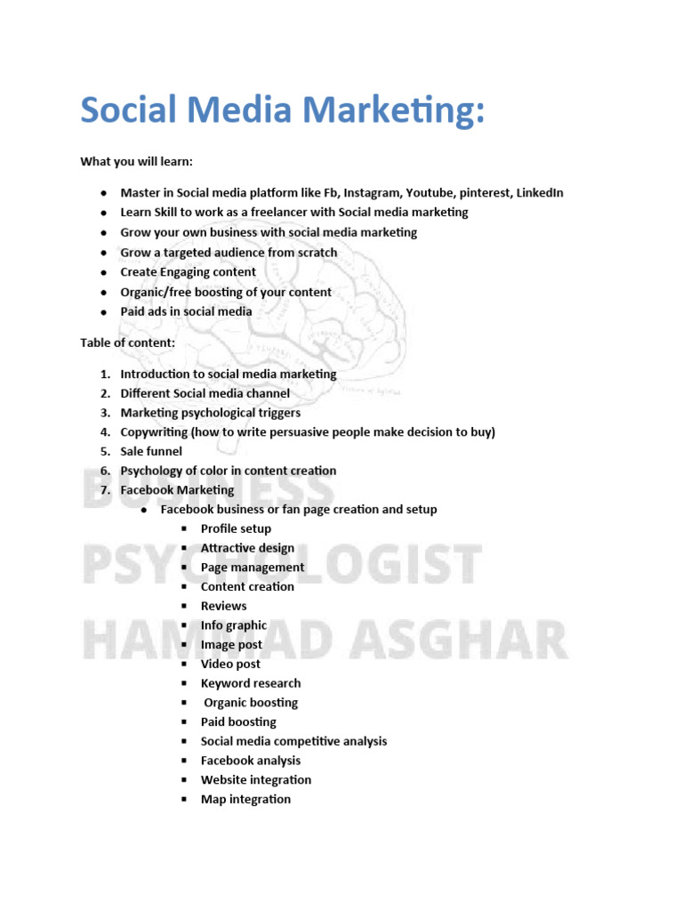 Social Media Marketing PDF