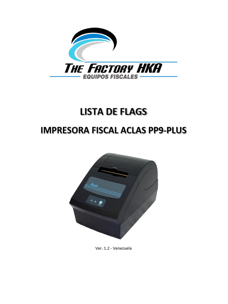 Flags de Impresora Fiscal Aclas PP9-Plus | PDF