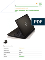 Dell Inspiron N5110 Core I3 4GB 2nd Gen Graphics Laptop MAQUINA DE CHILE