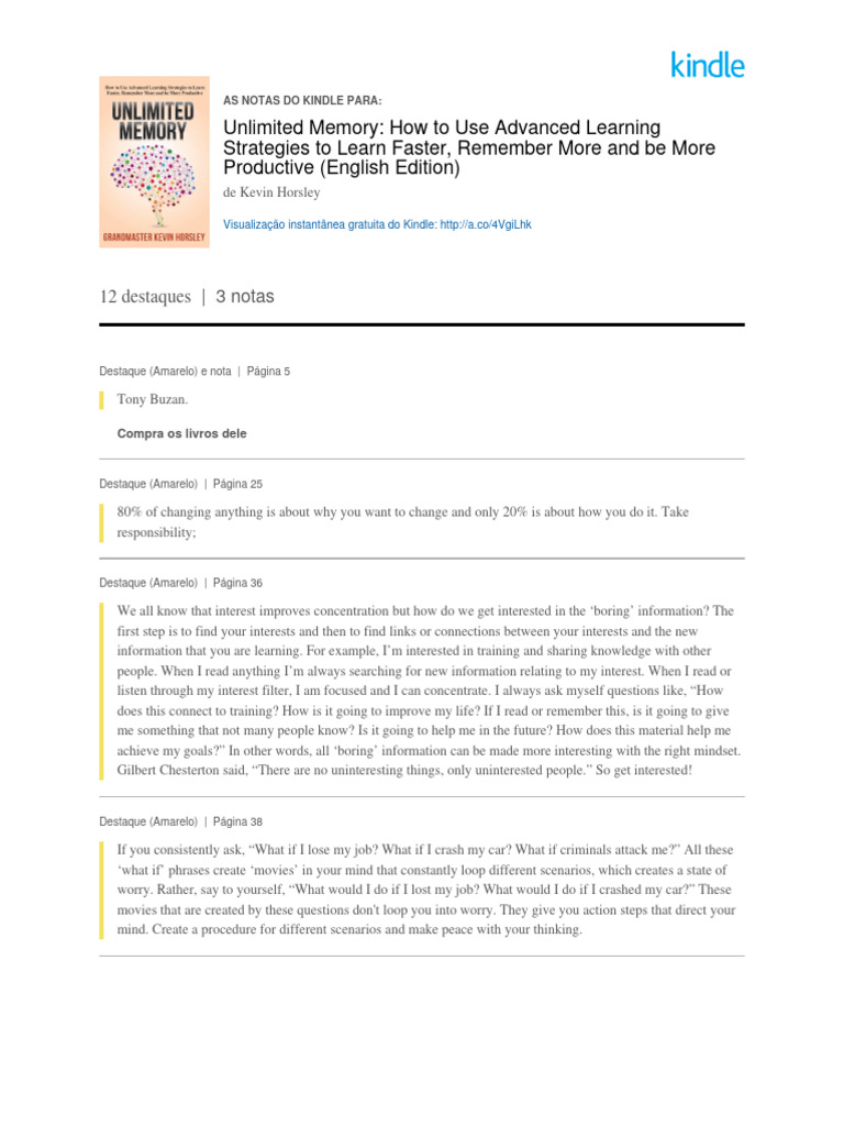 Unlimited Memory: Learning Strategies Guide | PDF | Memory | Learning