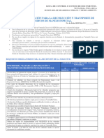 Check List Recoleccion y Transporte de Rme