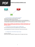 Meraki MX Firewall High Availability Study