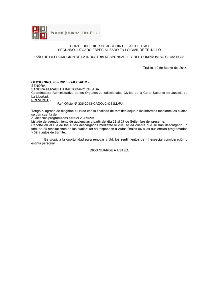 MODELO DE OFICIO | PDF