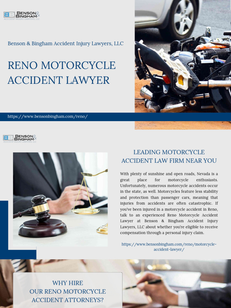 Reno Motorcycle Accident Lawyer - Benson & Bingham | PDF | Damages | Injury