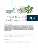 Project Title Exploring The Photoelectric Effect