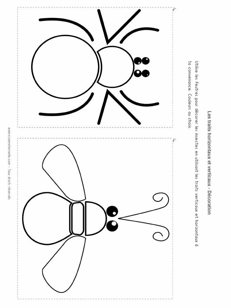 Les Traits Horizontaux Et Verticaux MS | PDF